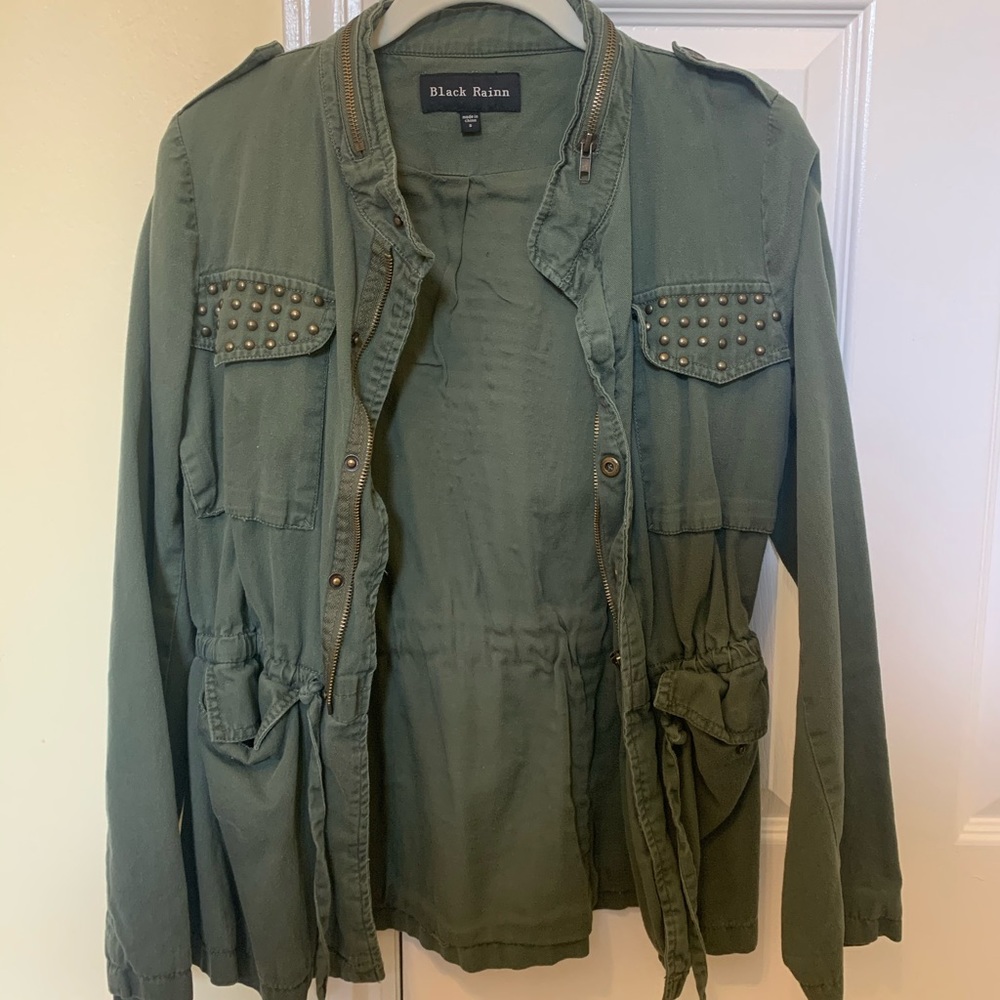 Green utility jacket